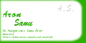 aron samu business card