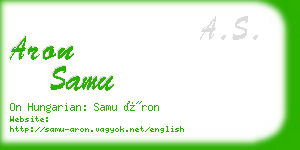 aron samu business card